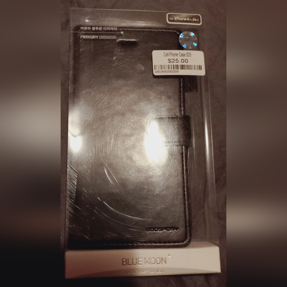 Black iPhone 6+ 6s+ 7+ 8+ Goospery Wallet Case